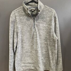 Men's Eddie Bauer Gray Quarter-Zip Sweater